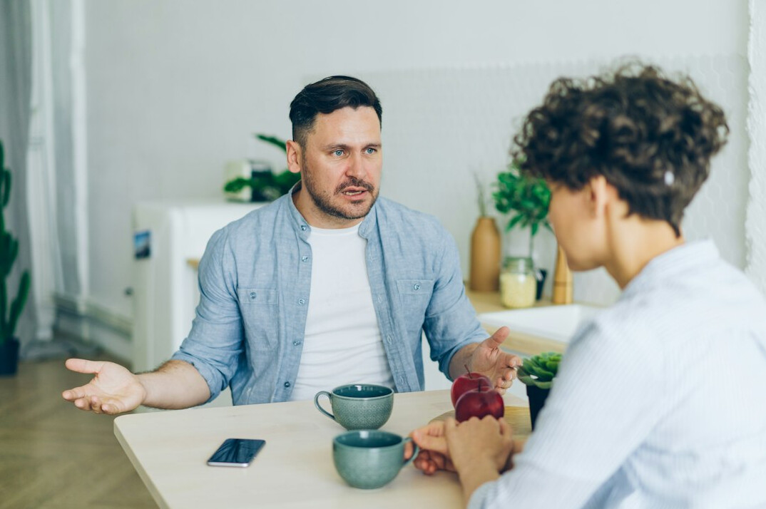 people in conversation