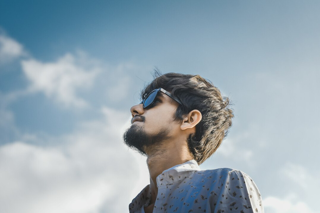 Portrait of a young man with a beard