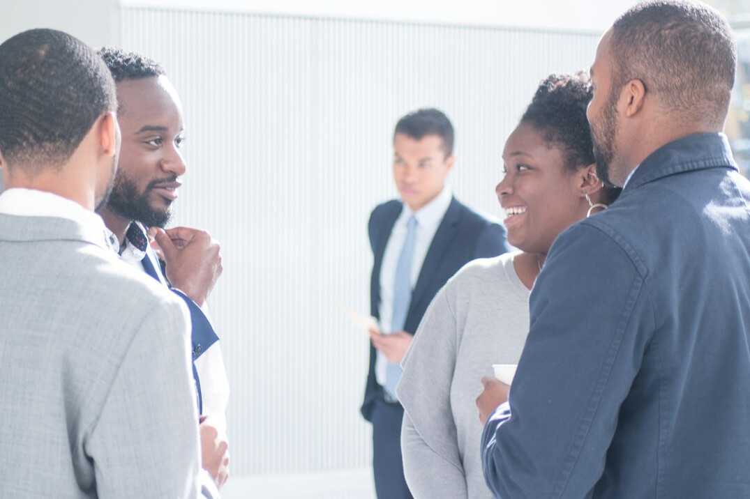 diverse people connecting