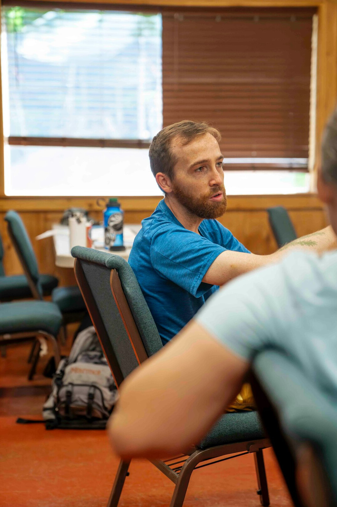 person attending personal development course