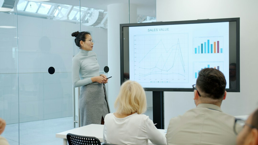 person giving presentation
